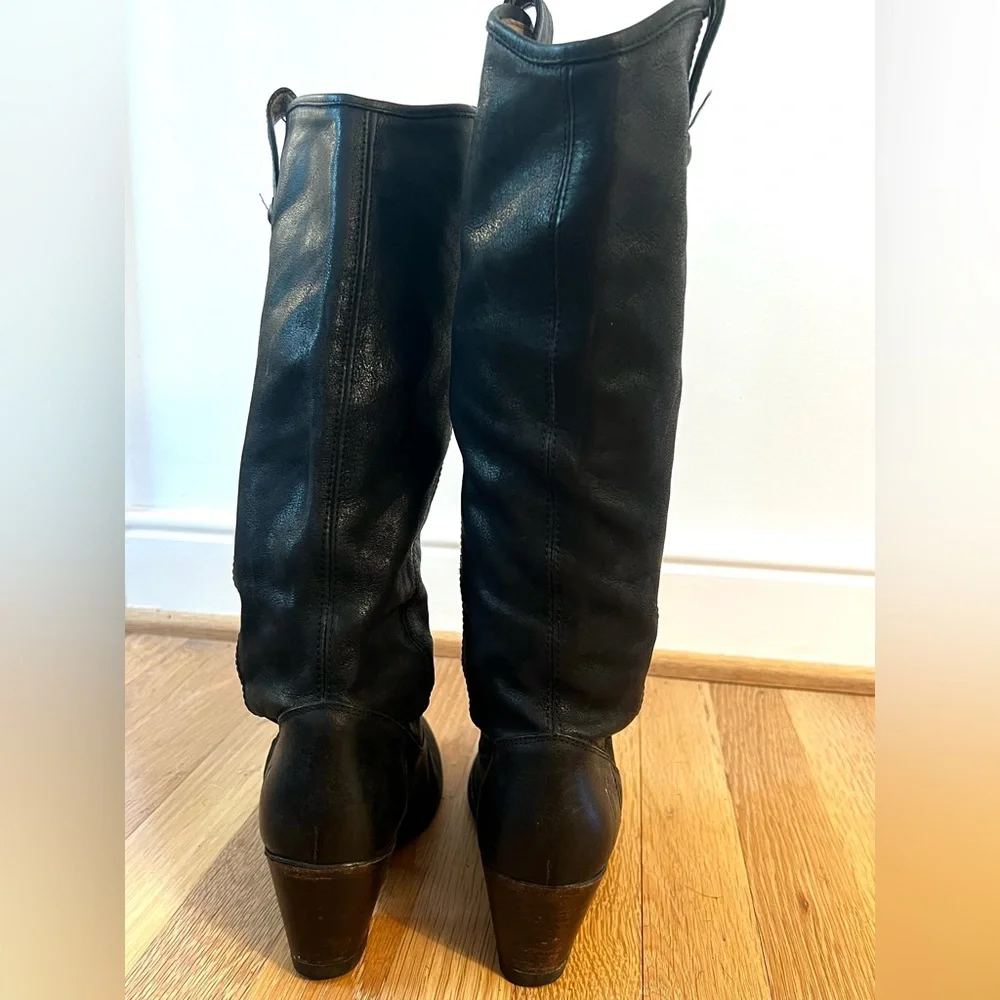 Frye Jackie Button Tall Slouchy Leather Boots - Picture 4 of 11